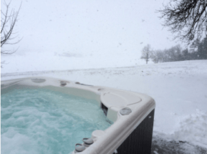hot tub in freezing temps